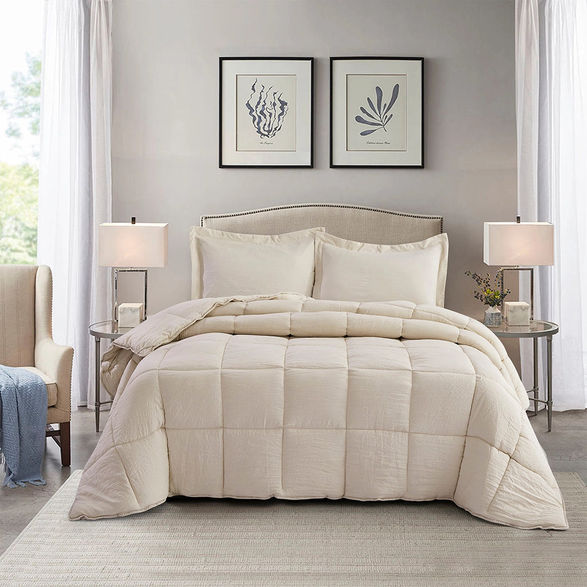 All Season Chic Prewashed Fabric Down Alternative Comforters