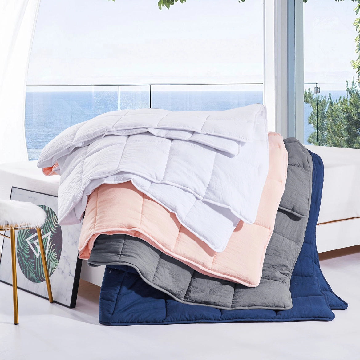 All Season Chic Prewashed Fabric Down Alternative Comforters