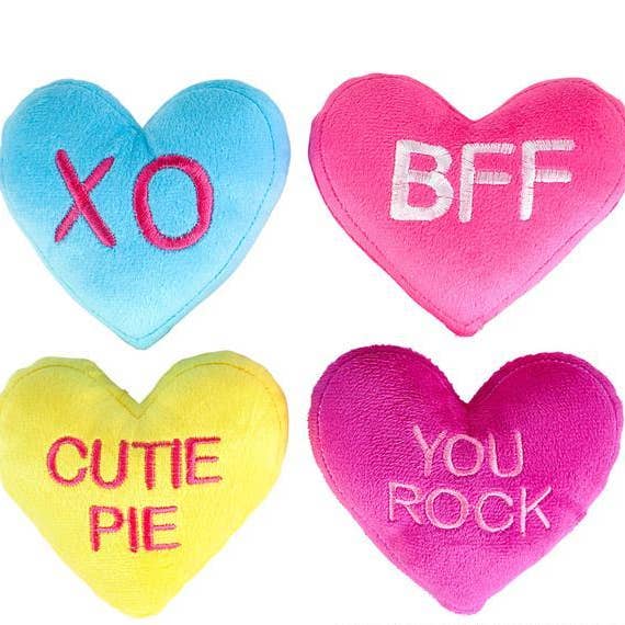 5" Conversation Heart Plush Toys