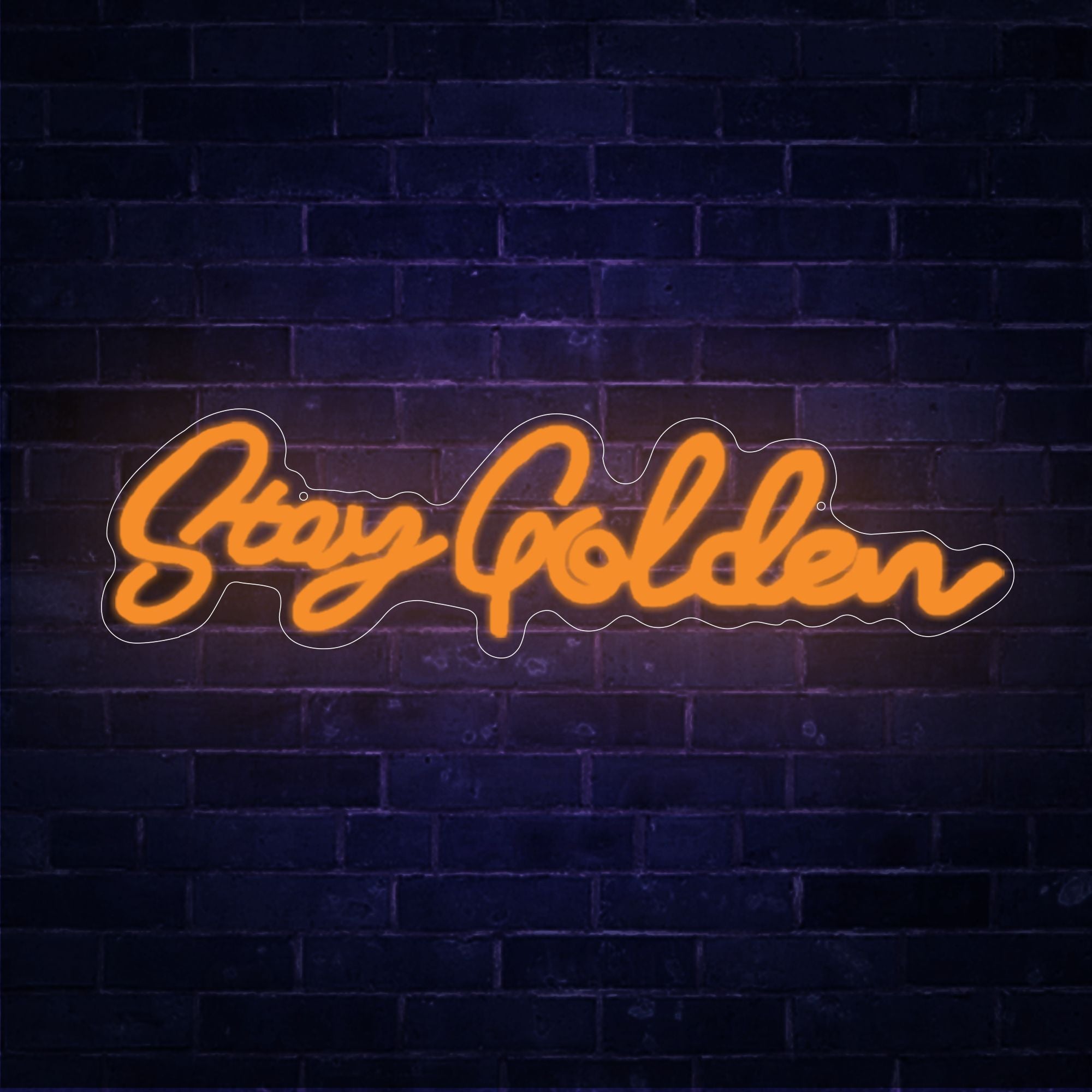 "Stay Golden" USB-Powered LED Neon Light Sign (1 Pc)