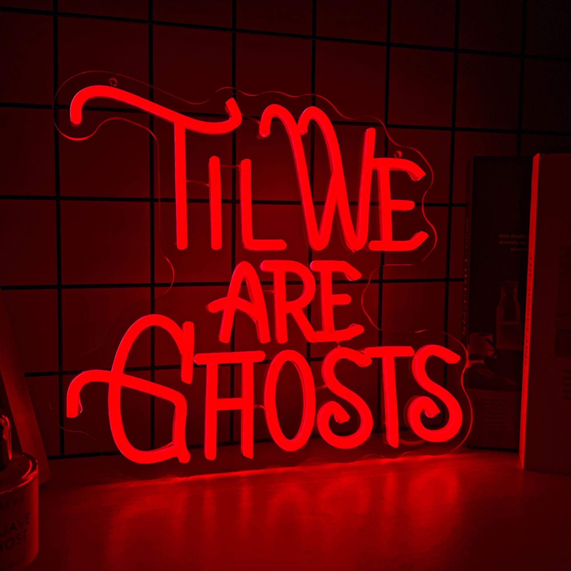 1pc "Til We Are Ghosts" USB-Powered LED Neon Sign