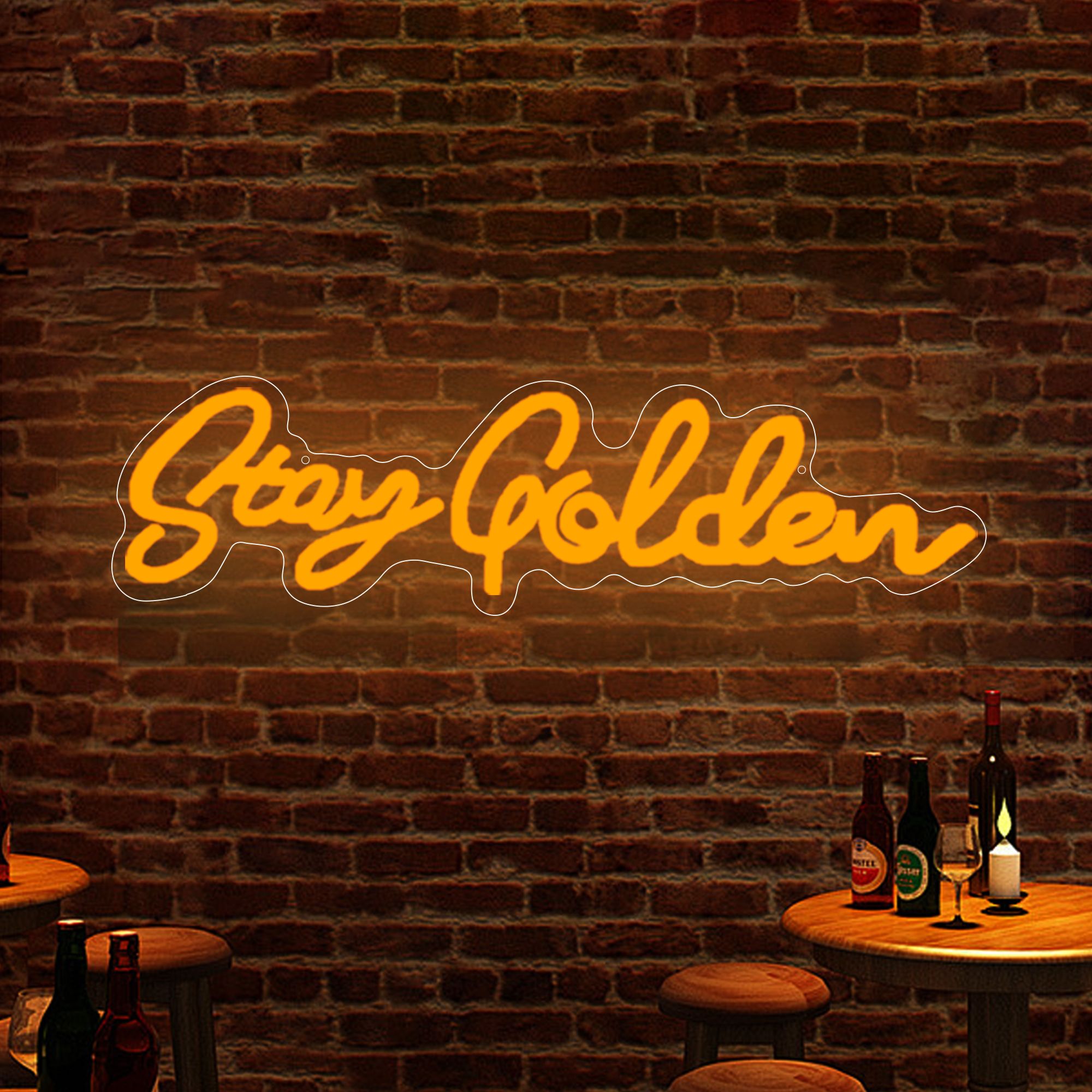 "Stay Golden" USB-Powered LED Neon Light Sign (1 Pc)