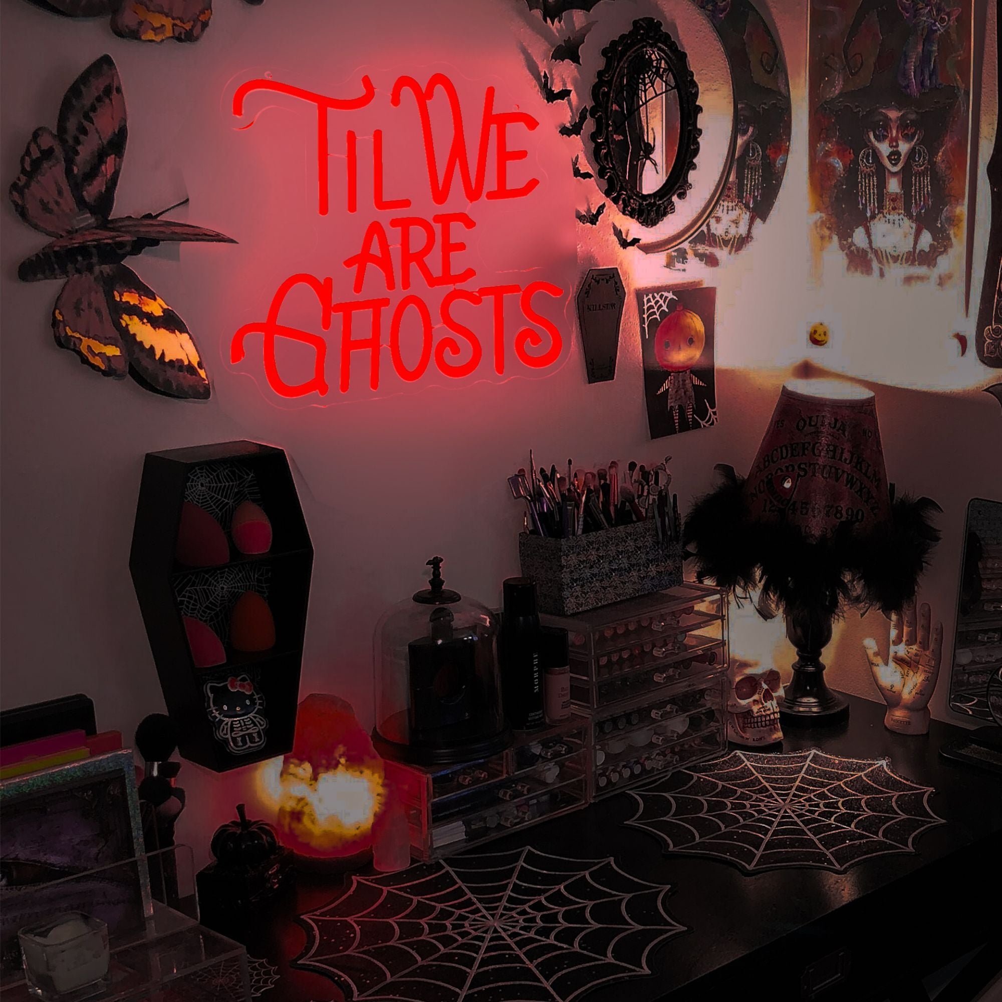 1pc "Til We Are Ghosts" USB-Powered LED Neon Sign