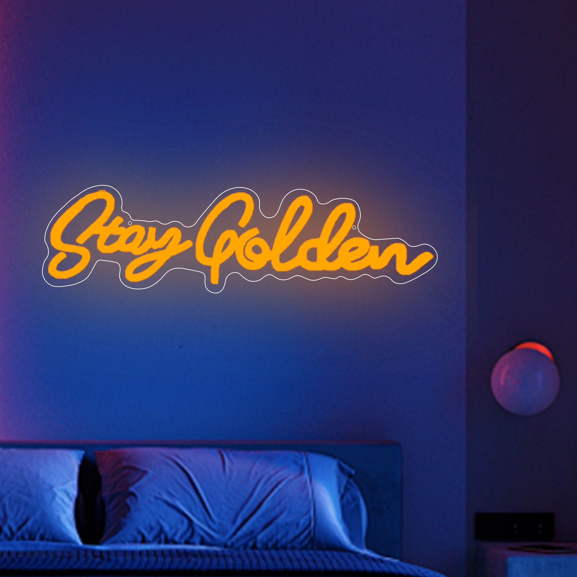 "Stay Golden" USB-Powered LED Neon Light Sign (1 Pc)