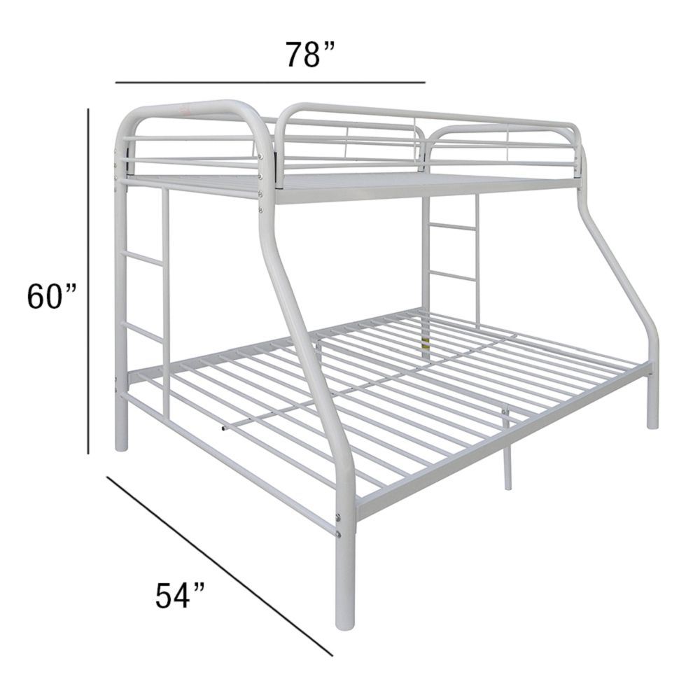 ACME Tritan Bunk Bed (Twin/Full) in White 02053WH