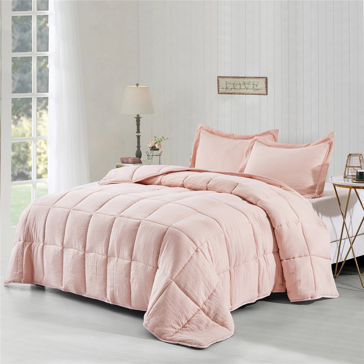 All Season Chic Prewashed Fabric Down Alternative Comforters