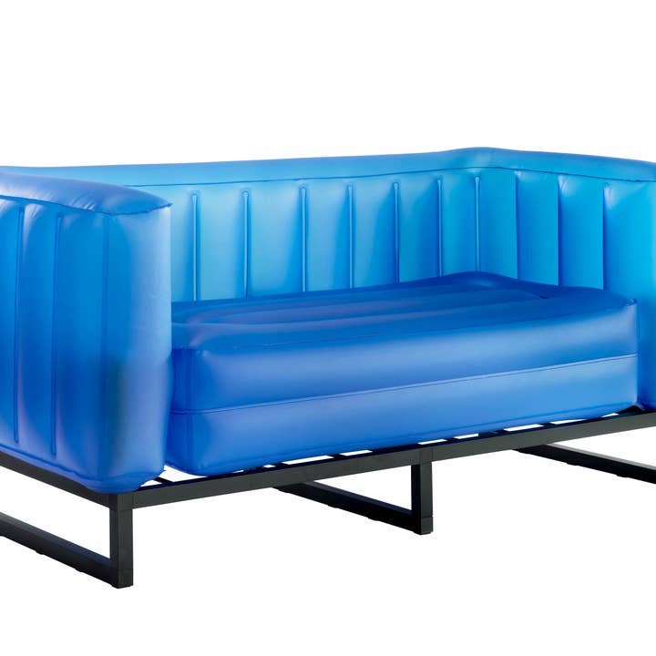 Bright Blue Aluminum and Tpu Design Sofa
