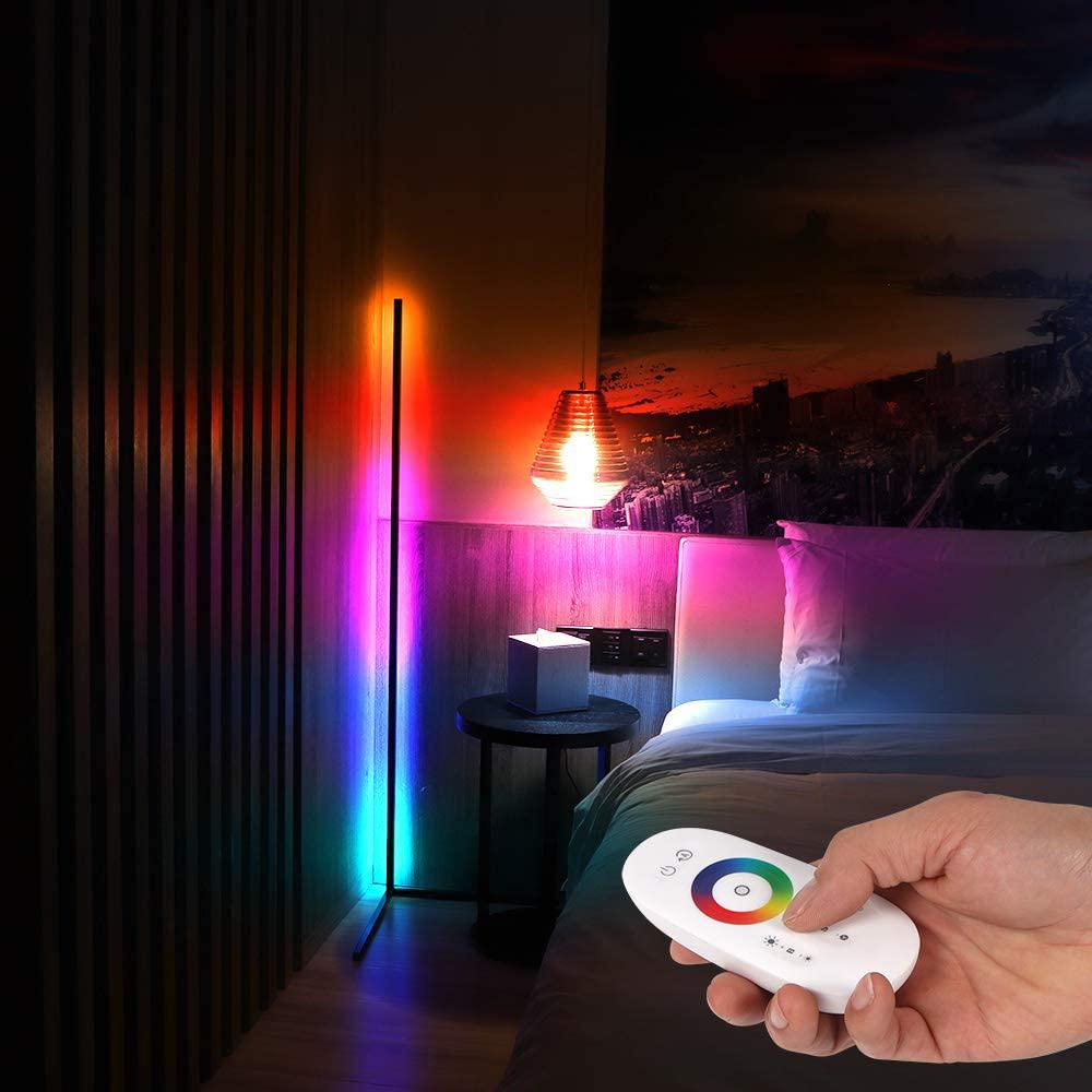 RGB Corner Floor Lamp Modern Simple LED Rod Floor Lamps Living Room SP