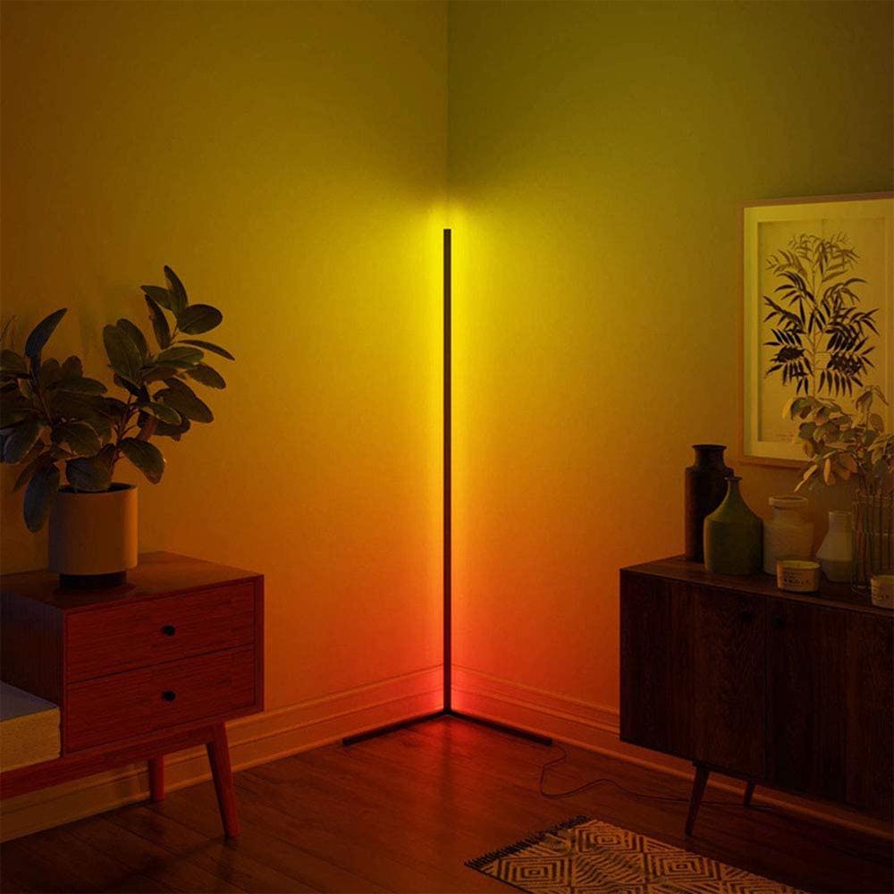 RGB Corner Floor Lamp Modern Simple LED Rod Floor Lamps Living Room SP