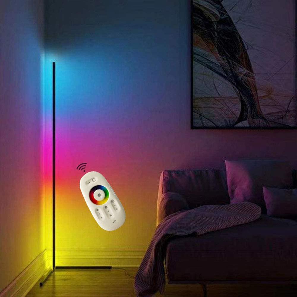 RGB Corner Floor Lamp Modern Simple LED Rod Floor Lamps Living Room SP