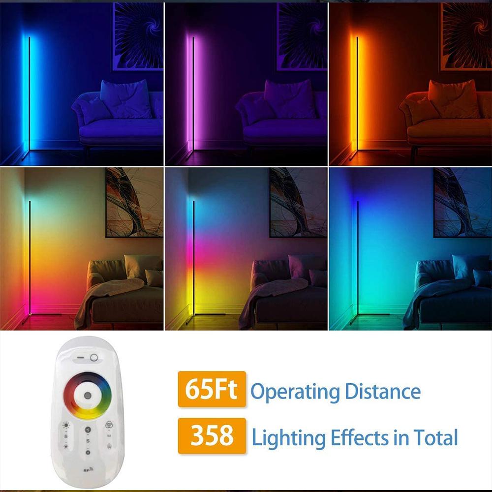 RGB Corner Floor Lamp Modern Simple LED Rod Floor Lamps Living Room SP