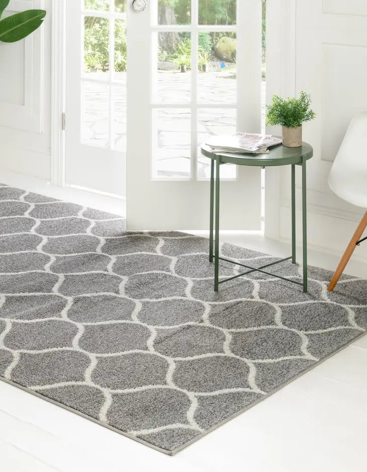 Geometric Rounded Trellis Frieze Rug (Large Rectangular)