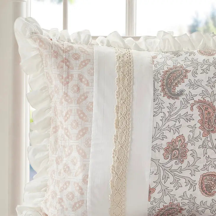 Shabby Chic 9-Piece Comforter Set, Blush