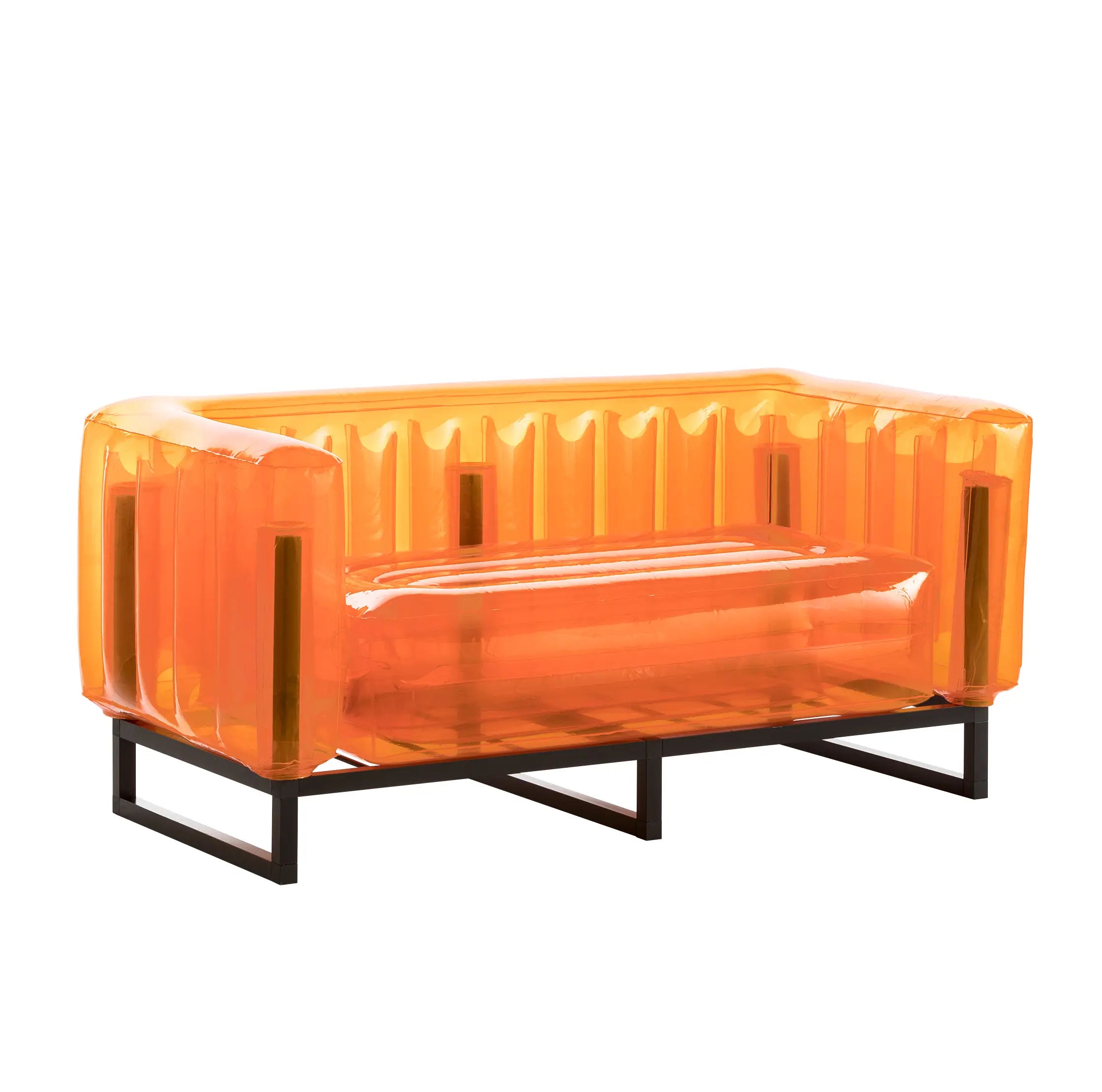 EKO Sofa in Aluminum and TPU Crystal Orange
