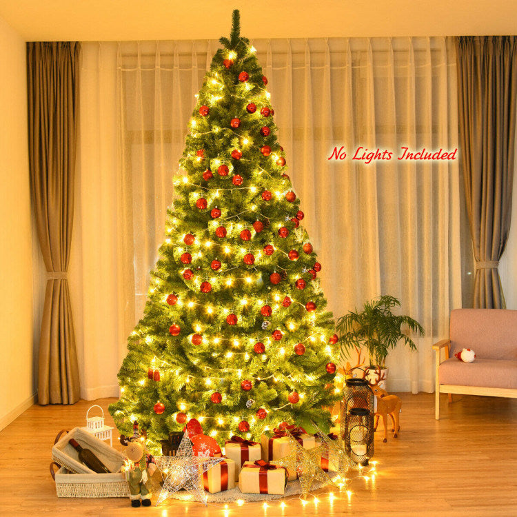 6/7.5/9ft Premium Artificial Hinged PVC Christmas Tree with Metal Stand