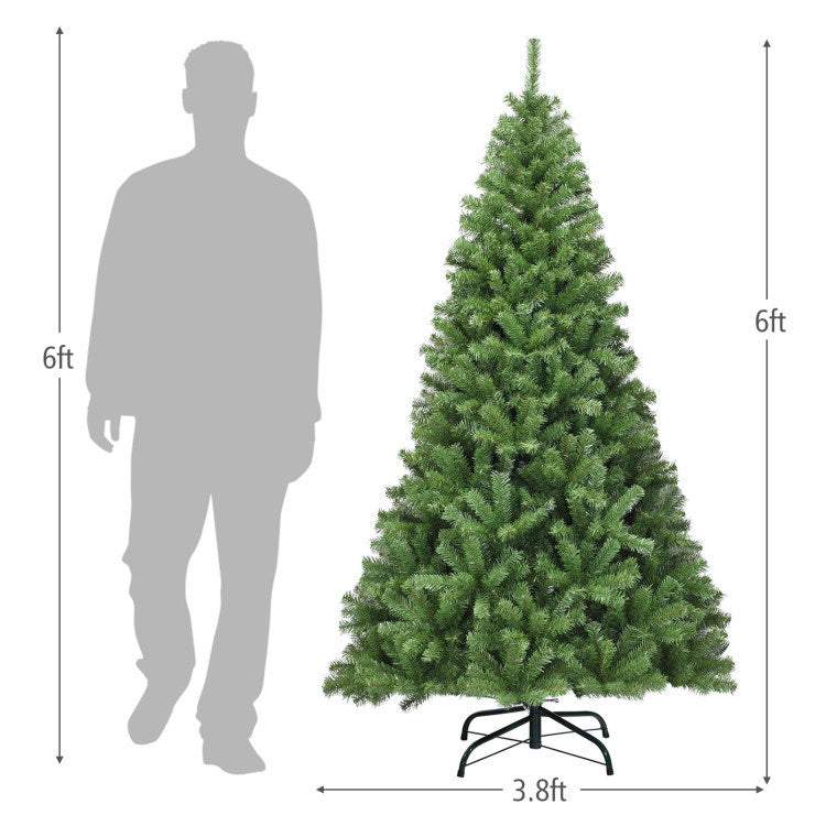 6/7.5/9ft Premium Artificial Hinged PVC Christmas Tree with Metal Stand